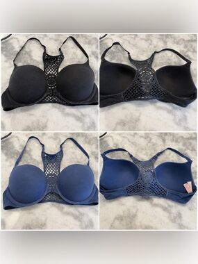2 for 1 Victoria’s Secret Push-Up Racerback Bras 38C Crochet Bohemian Boho Vibes